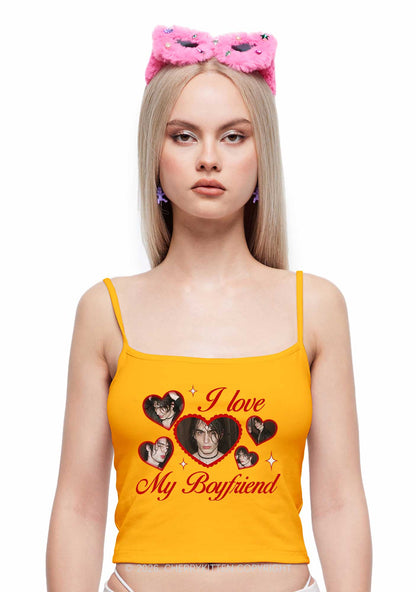 Custom Photo I Love My GF BF Valentine's Day Y2K Spaghetti Strap Cami Cherrykitten