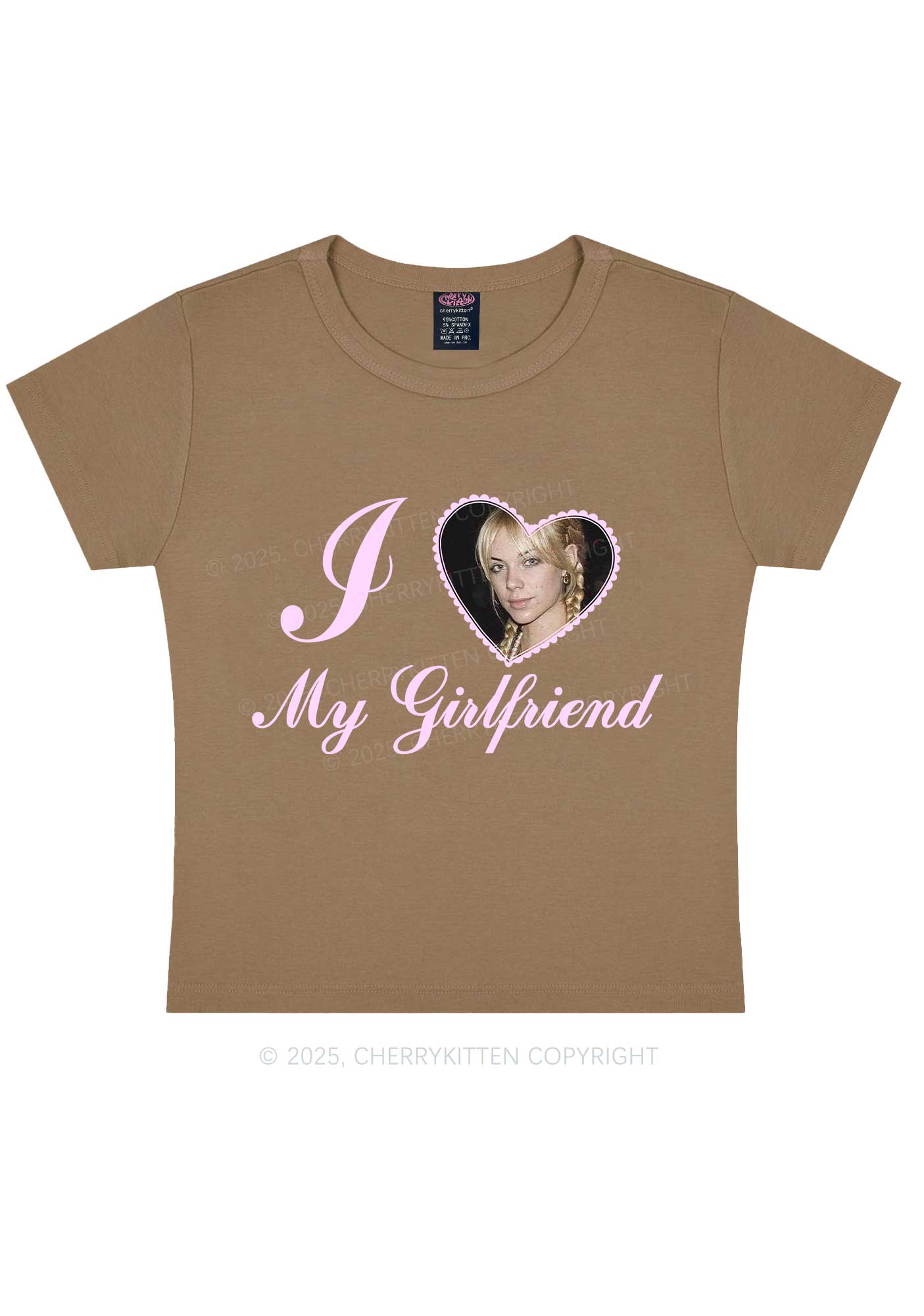 Custom Heart My Bf GF Y2K Baby Tee Cherrykitten