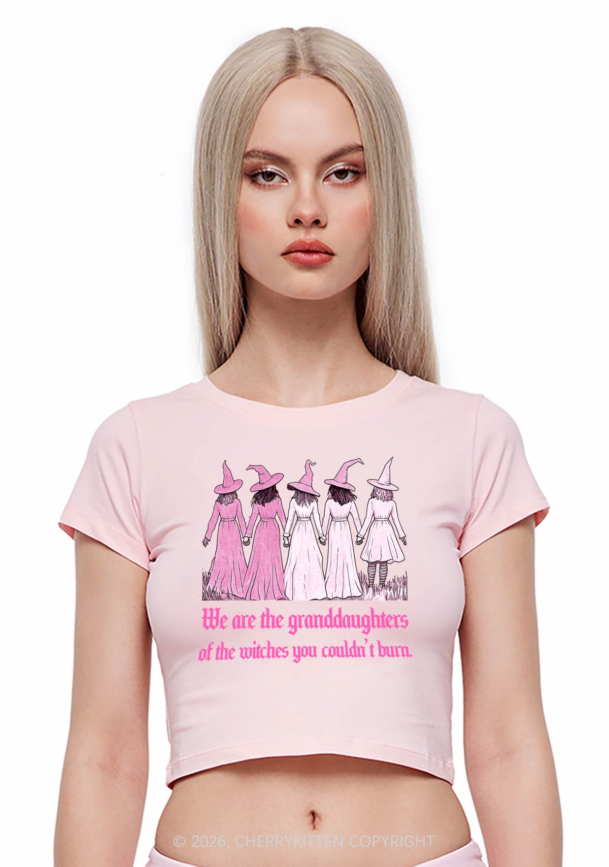 Halloween Witches Granddaughters Y2K Baby Tee Cherrykitten