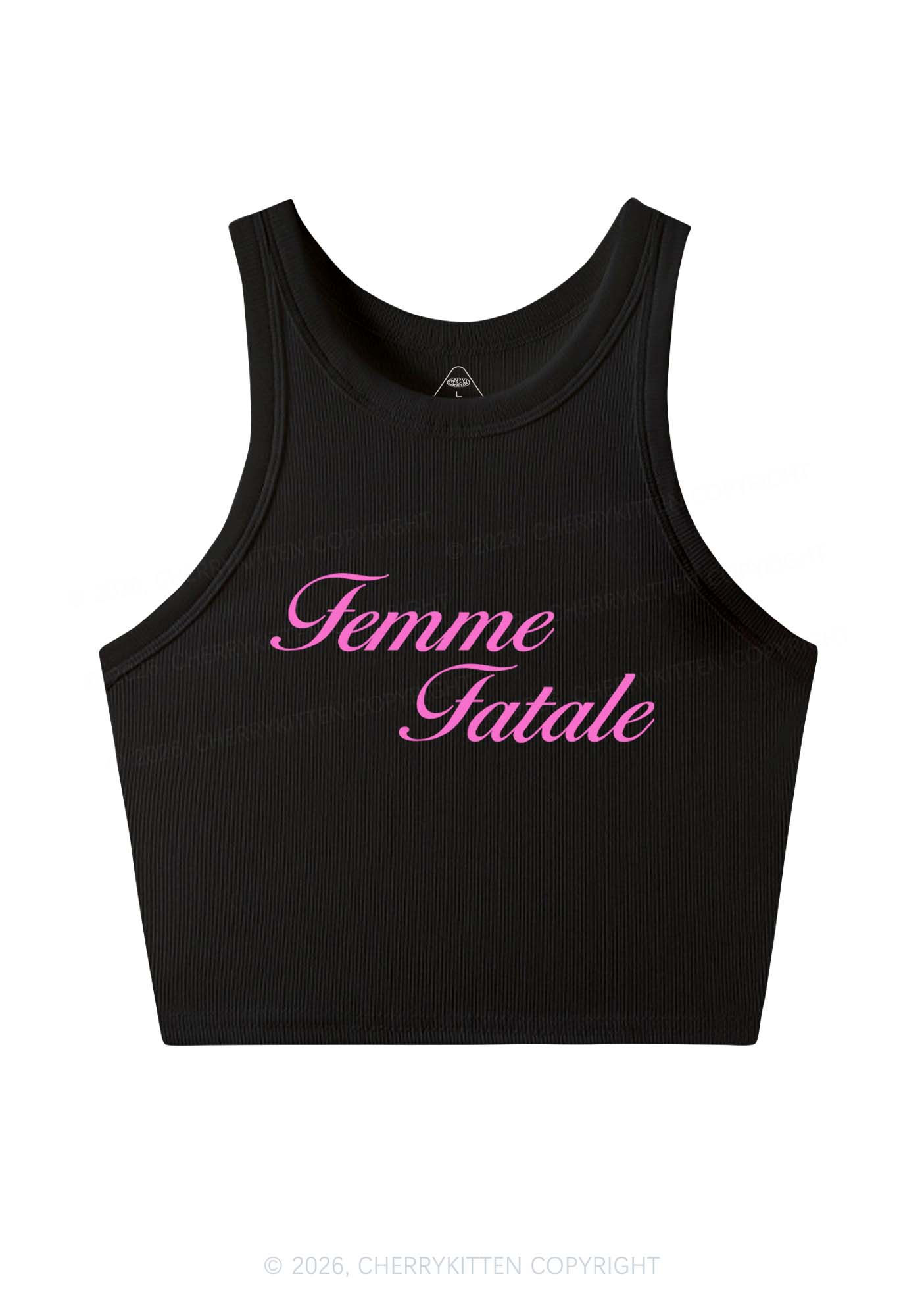 Femme Fatale Pride Y2K Crop Tank Top Cherrykitten