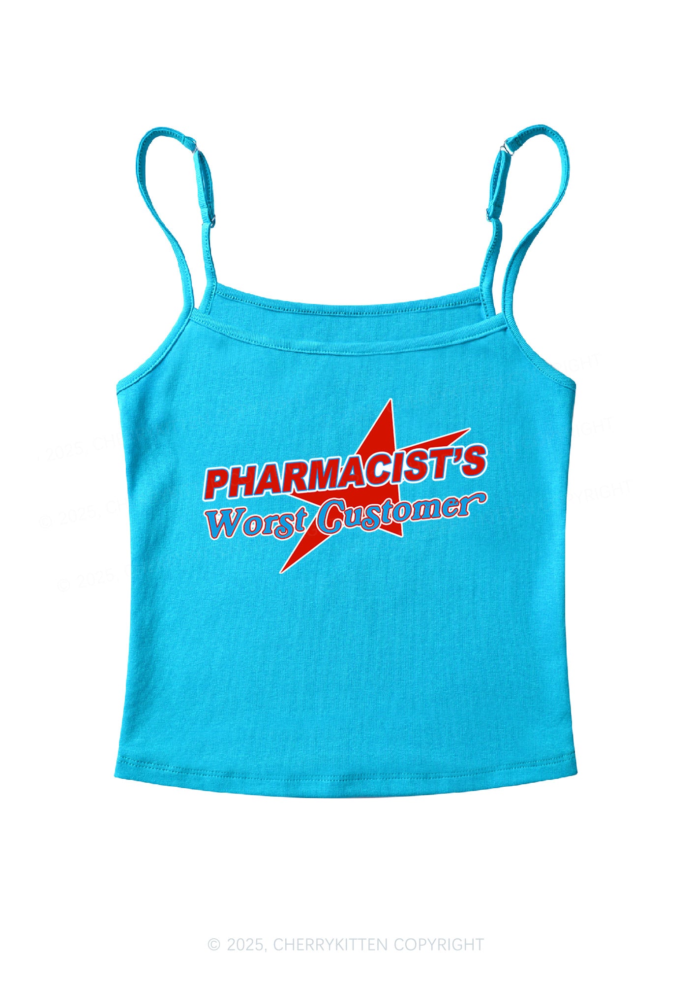 Pharmacists Worst Customer Y2K Spaghetti Strap Cami Cherrykitten