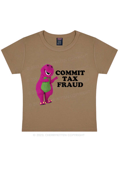 Commit Tax Fraud Y2K Baby Tee