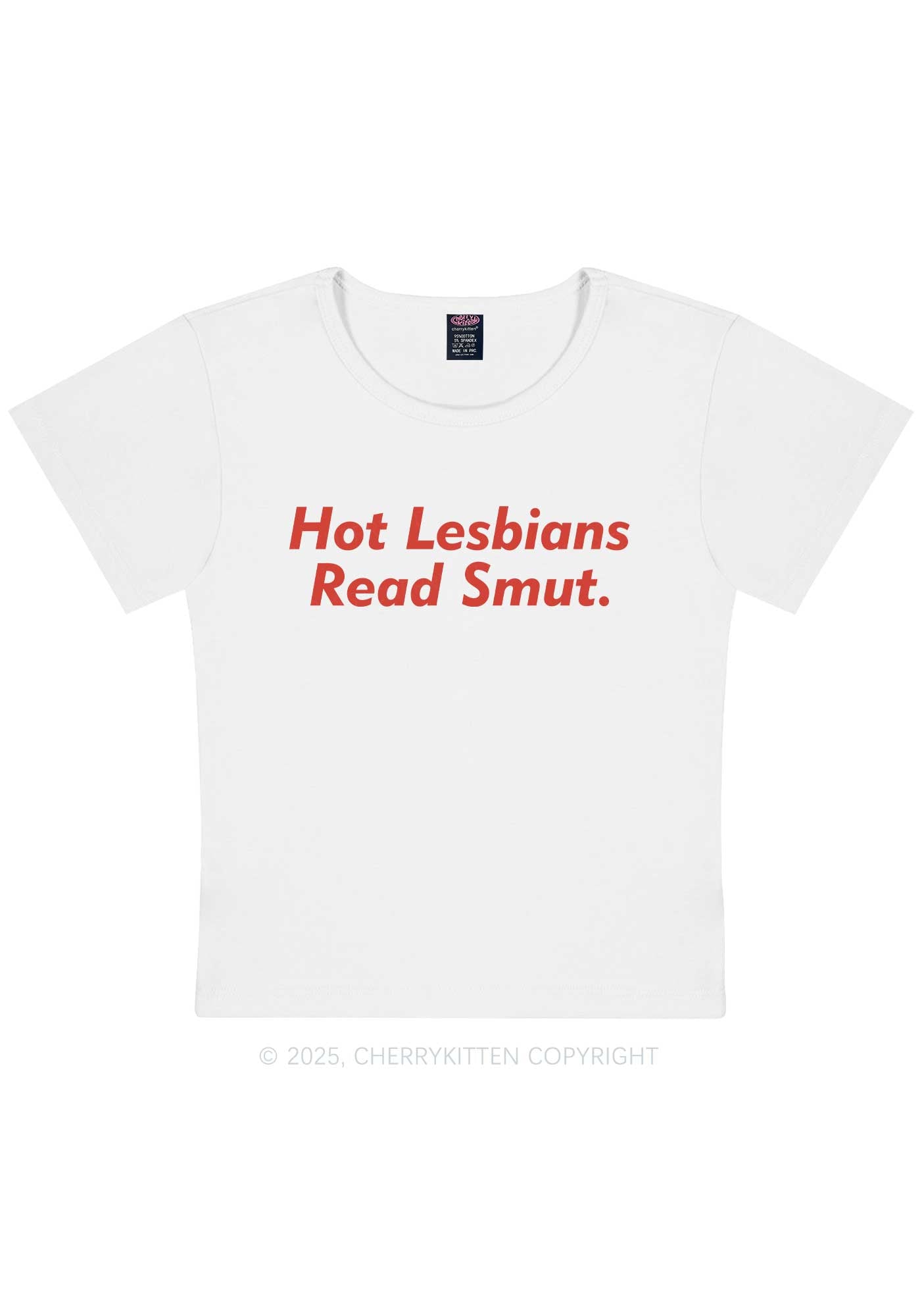 Hot Lesbians Read Smxt Y2K Baby Tee Cherrykitten
