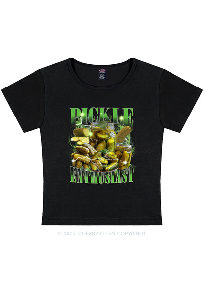 Pickle Enthusiast Y2K Baby Tee Cherrykitten