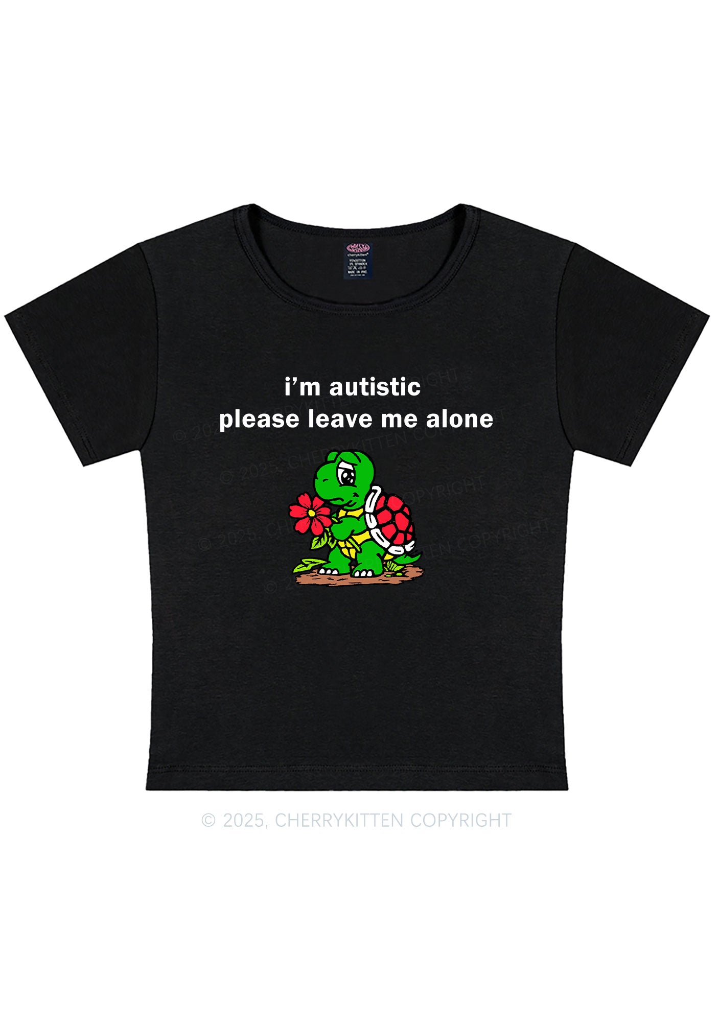 Im Autistic Leave Me Alone Y2K Baby Tee Cherrykitten