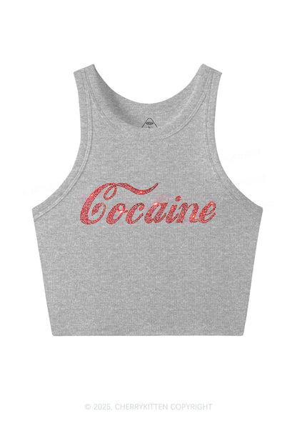 Rhinestone Special Cola Y2K Crop Tank Top Cherrykitten