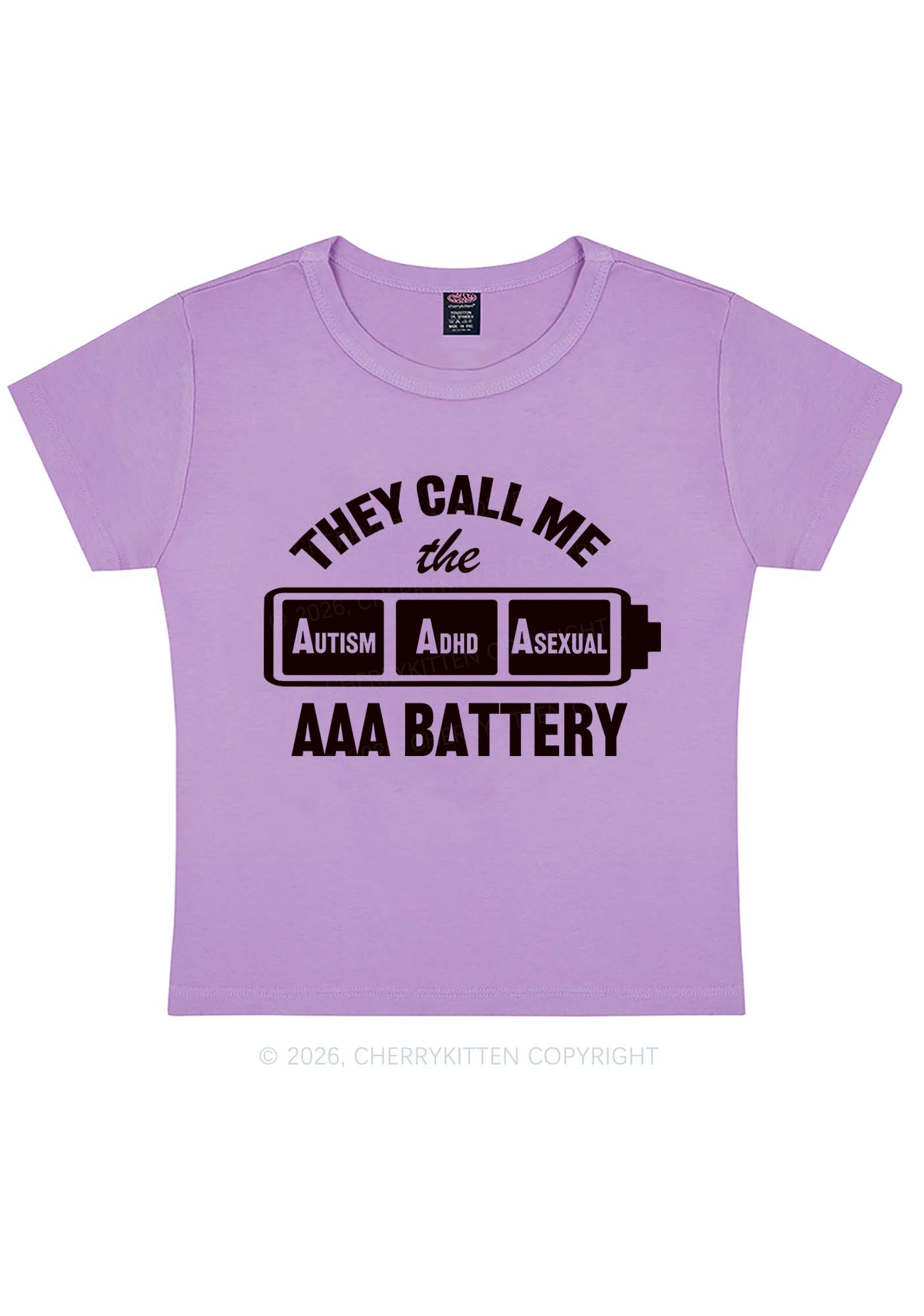 They Call Me AAA Battery Pride Y2K Baby Tee Cherrykitten