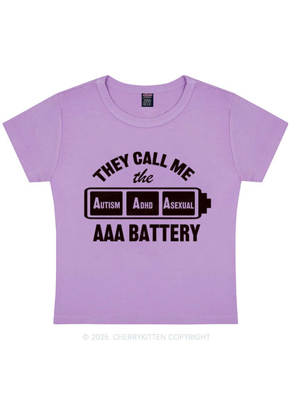 They Call Me AAA Battery Pride Y2K Baby Tee Cherrykitten
