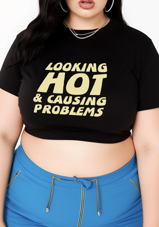 Curvy Looking Hot&Causing Problems Baby Tee