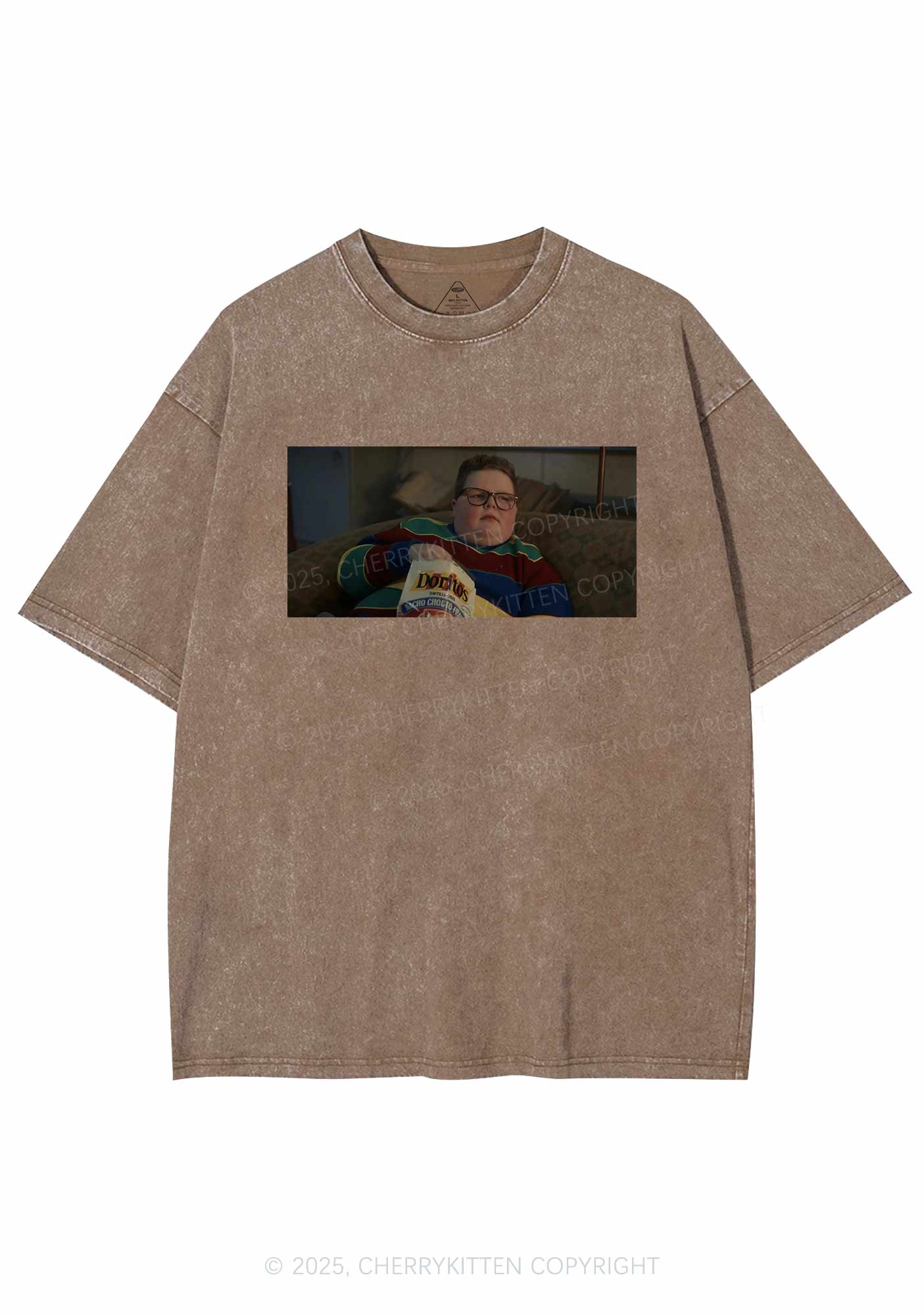 Snack Break Y2K Shirts Washed Tee Cherrykitten