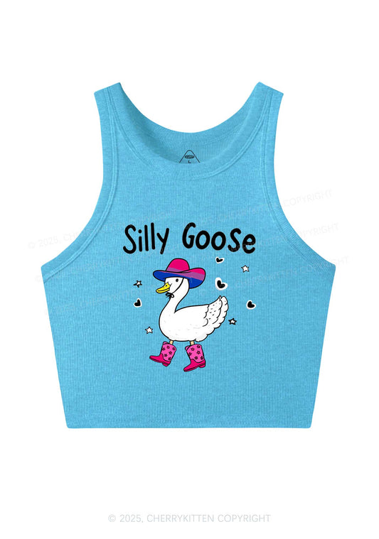 Silly Goose Bisexual Pride Y2K Crop Tank Top Cherrykitten