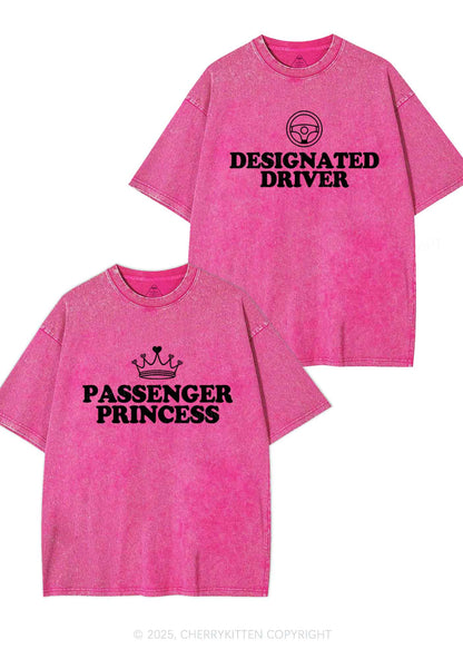 Passenger Princess Designated Driver Y2K Valentine's Day Washed Tee Cherrykitten