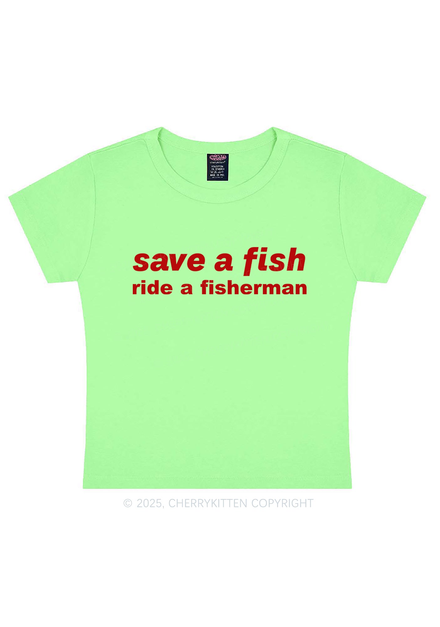 Save A Fish Y2K Baby Tee Cherrykitten
