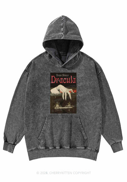 Halloween Creepy Claw Y2K Washed Hoodie Cherrykitten