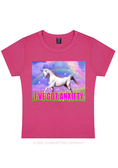 I've Got Anxiety Y2K Baby Tee Cherrykitten