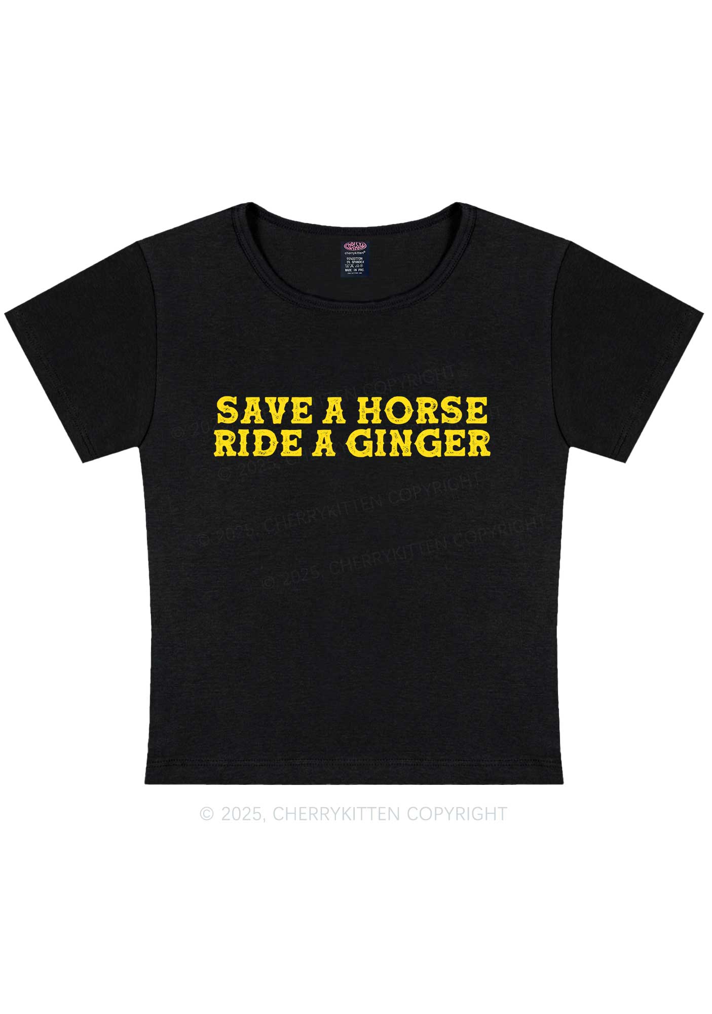 Ride A Ginger Y2K Baby Tee Cherrykitten