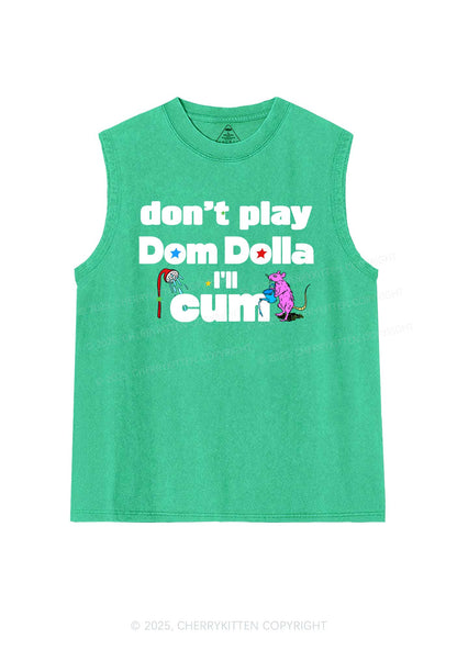 Do Not Play Dom Y2K Washed Muscle Tank Cherrykitten