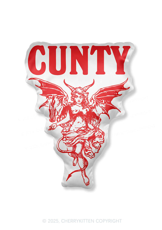 Cunty Satan Y2K Ugly Pillow Cherrykitten