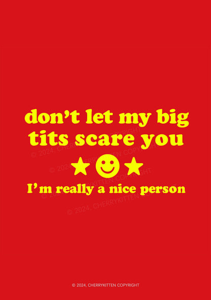 Don't Let My Big Txts Scare You 1Pc Y2K Pin Badge Cherrykitten