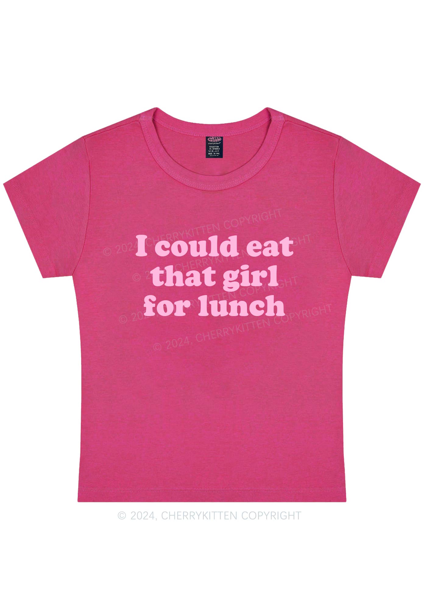 Eat That Girl For Lunch Y2K Baby Tee Cherrykitten
