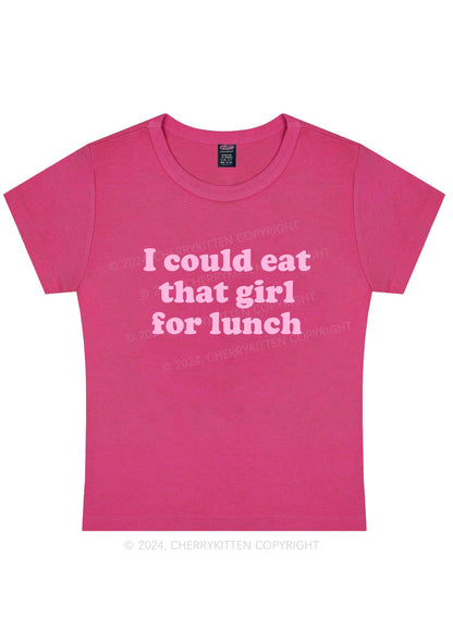 Eat That Girl For Lunch Y2K Baby Tee Cherrykitten