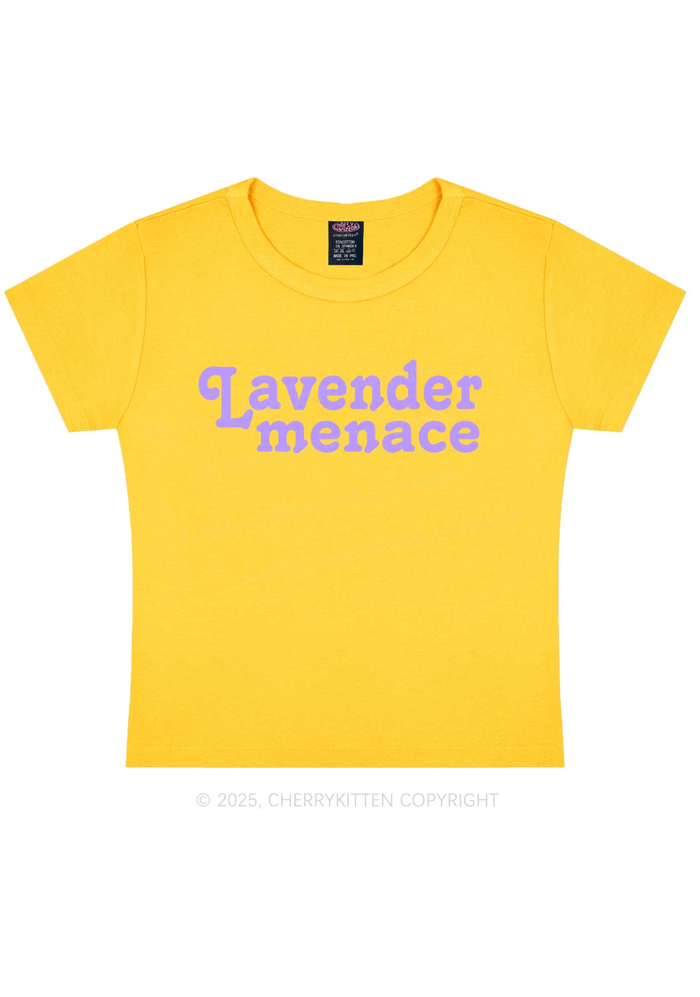 Lavender Menace Y2K Baby Tee Cherrykitten