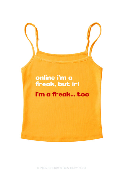 Im A Freak Y2K Spaghetti Strap Cami Cherrykitten