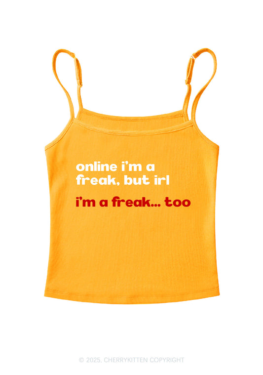 Im A Freak Y2K Spaghetti Strap Cami Cherrykitten