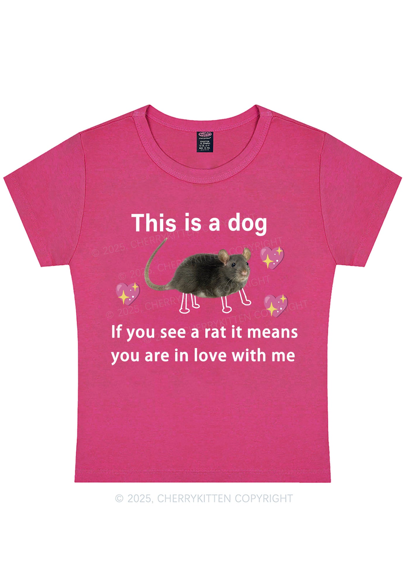 If You See Rat Y2K Baby Tee Cherrykitten