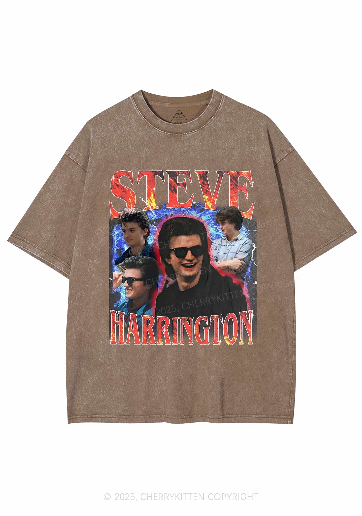 SH Red Blaze Y2K Shirts Washed Tee Cherrykitten