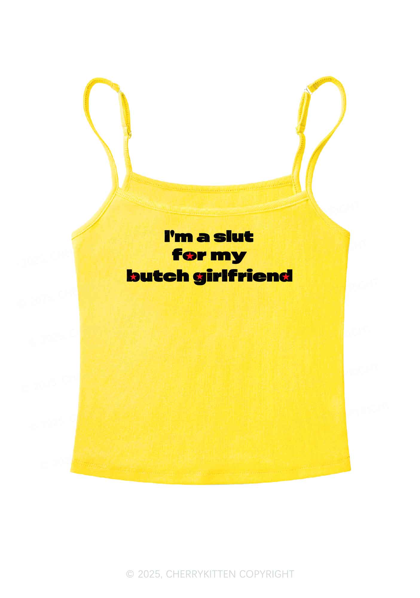 Slxt For Butch Girlfriend Pride Y2K Spaghetti Strap Cami Cherrykitten