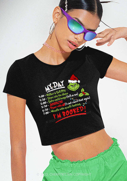 My Day I'm Booked Christmas Baby Tee Cherrykitten