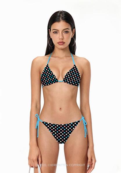 Trans Dots Pride Y2K Print Bikini Set Cherrykitten