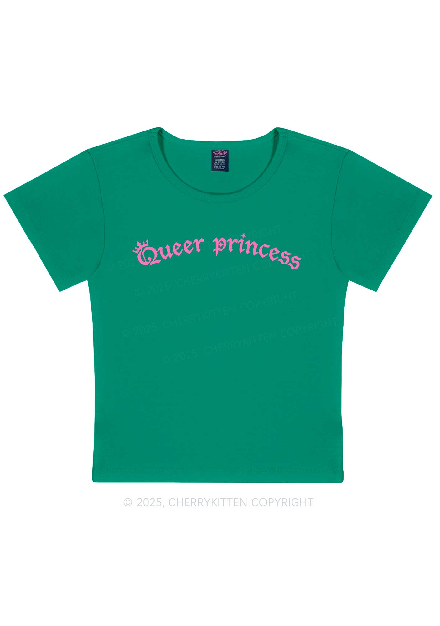 Gothic Queer Princess Pride Y2K Baby Tee Cherrykitten