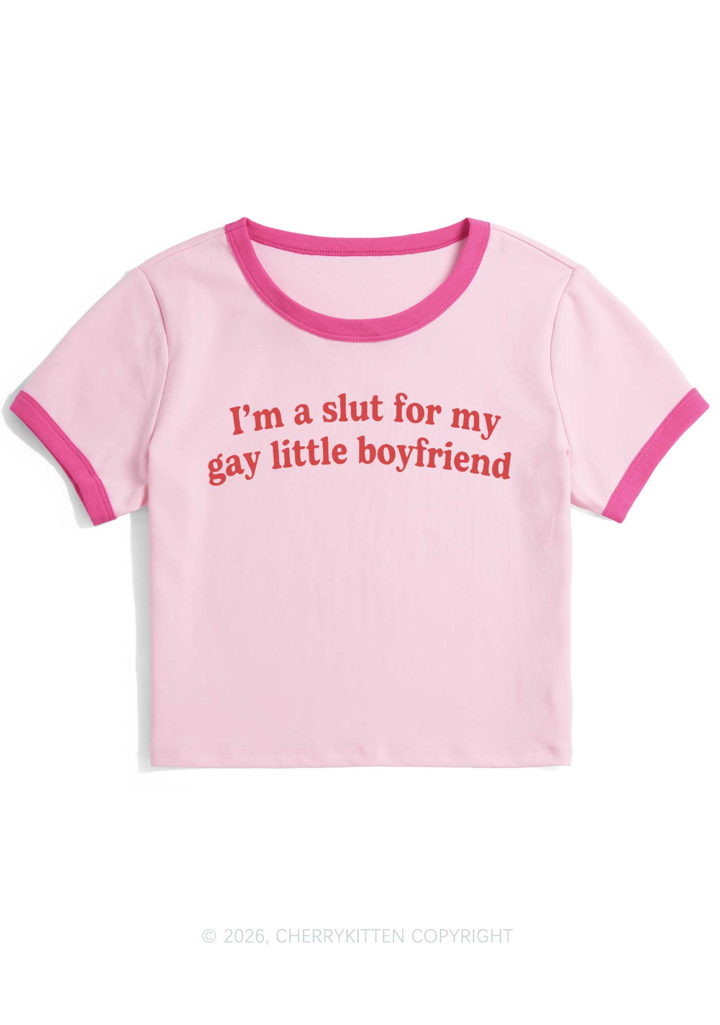 Slxt For My Gay BF Y2K Ringer Tee Cherrykitten