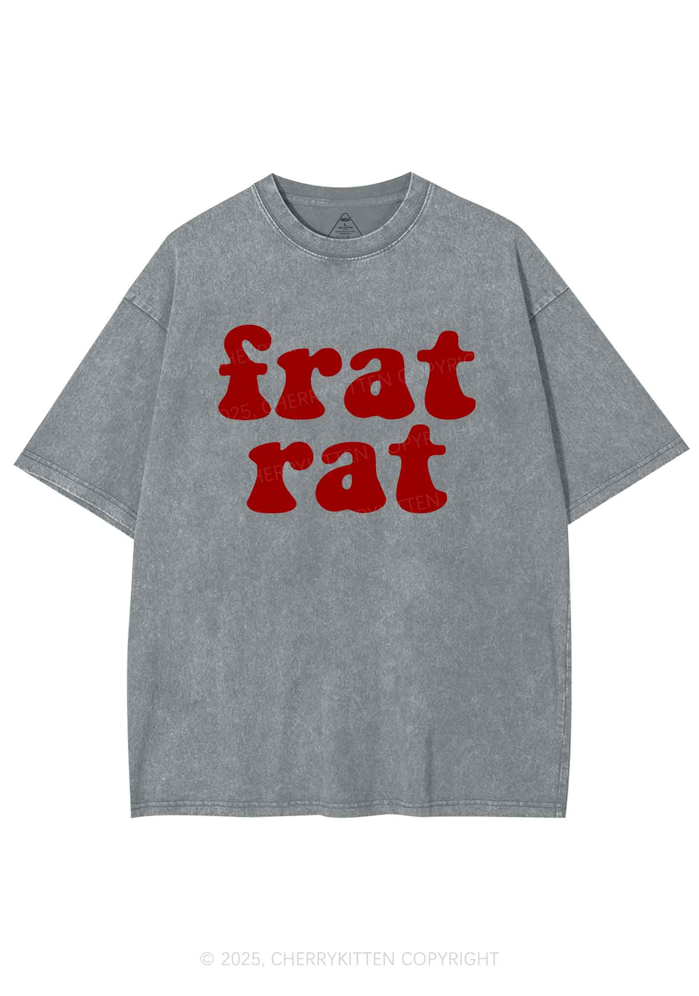 Frat Rat Y2K Shirts Washed Tee Cherrykitten