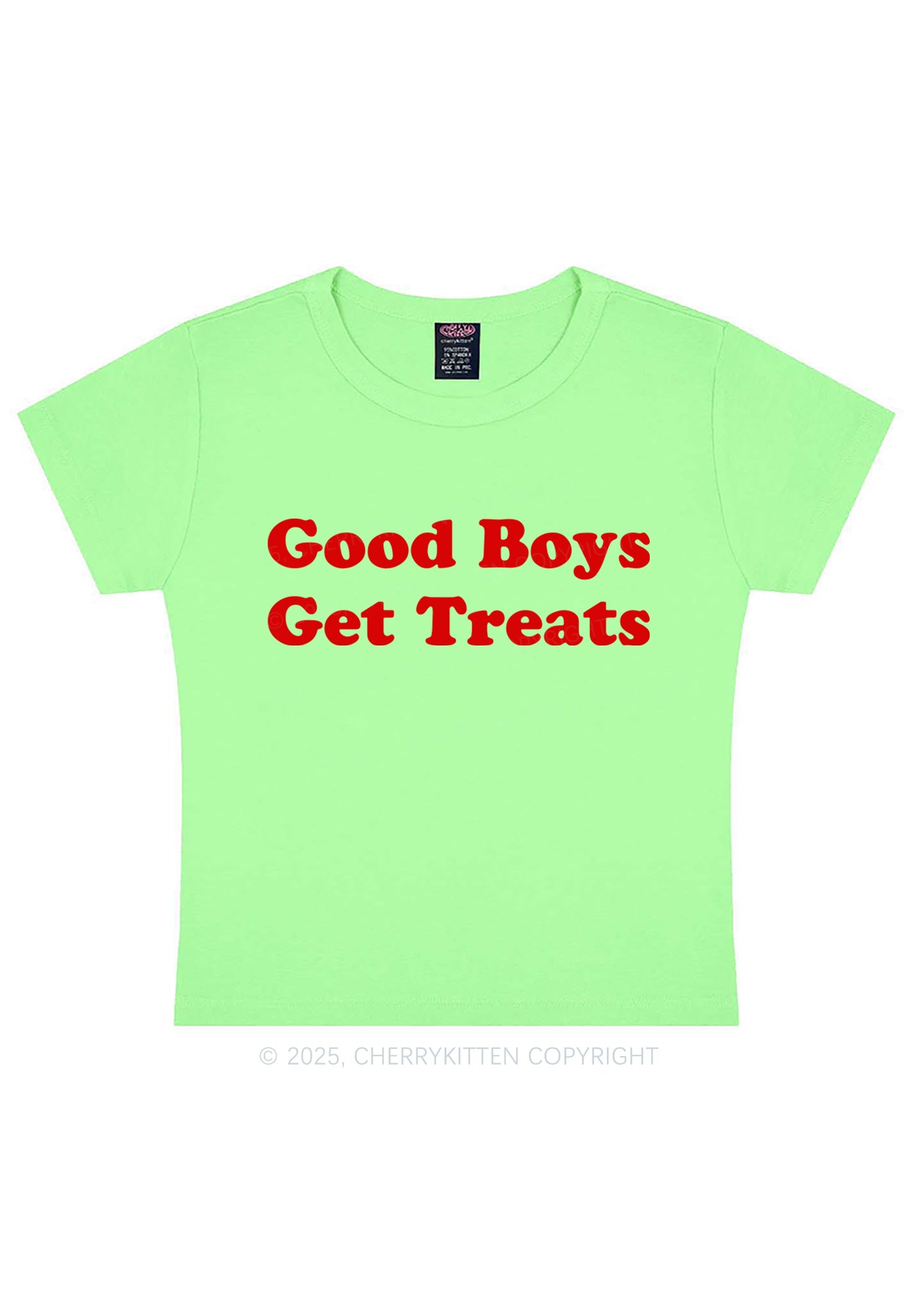Good Boys Get Treats Y2K Baby Tee Cherrykitten