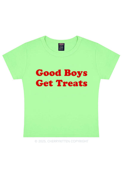 Good Boys Get Treats Y2K Baby Tee Cherrykitten
