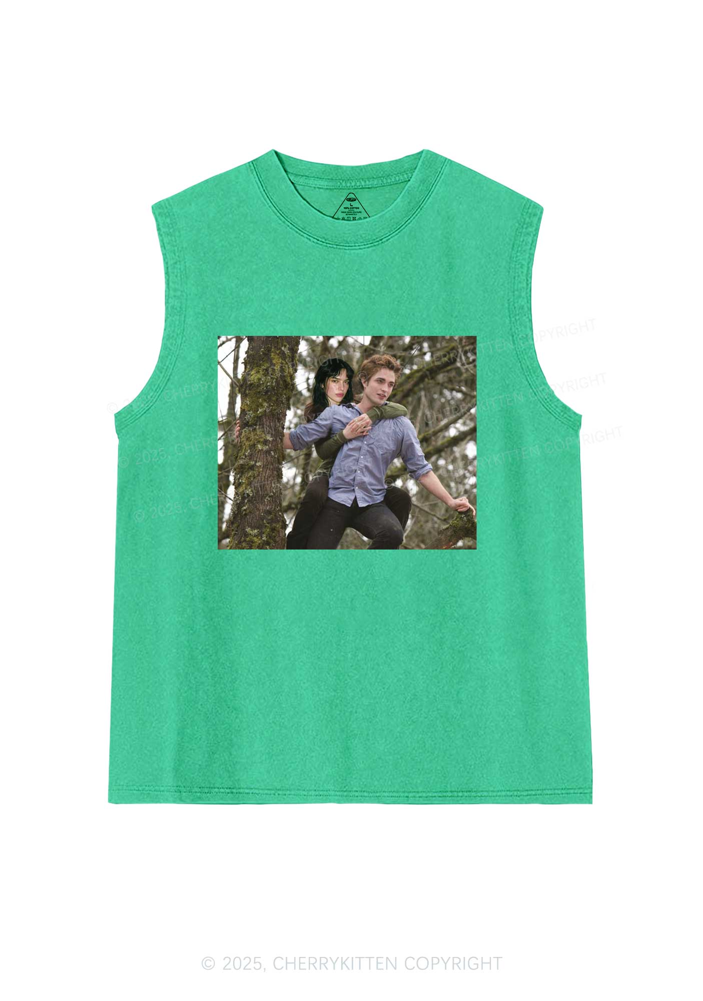 Custom Face Y2K Washed Muscle Tank Cherrykitten