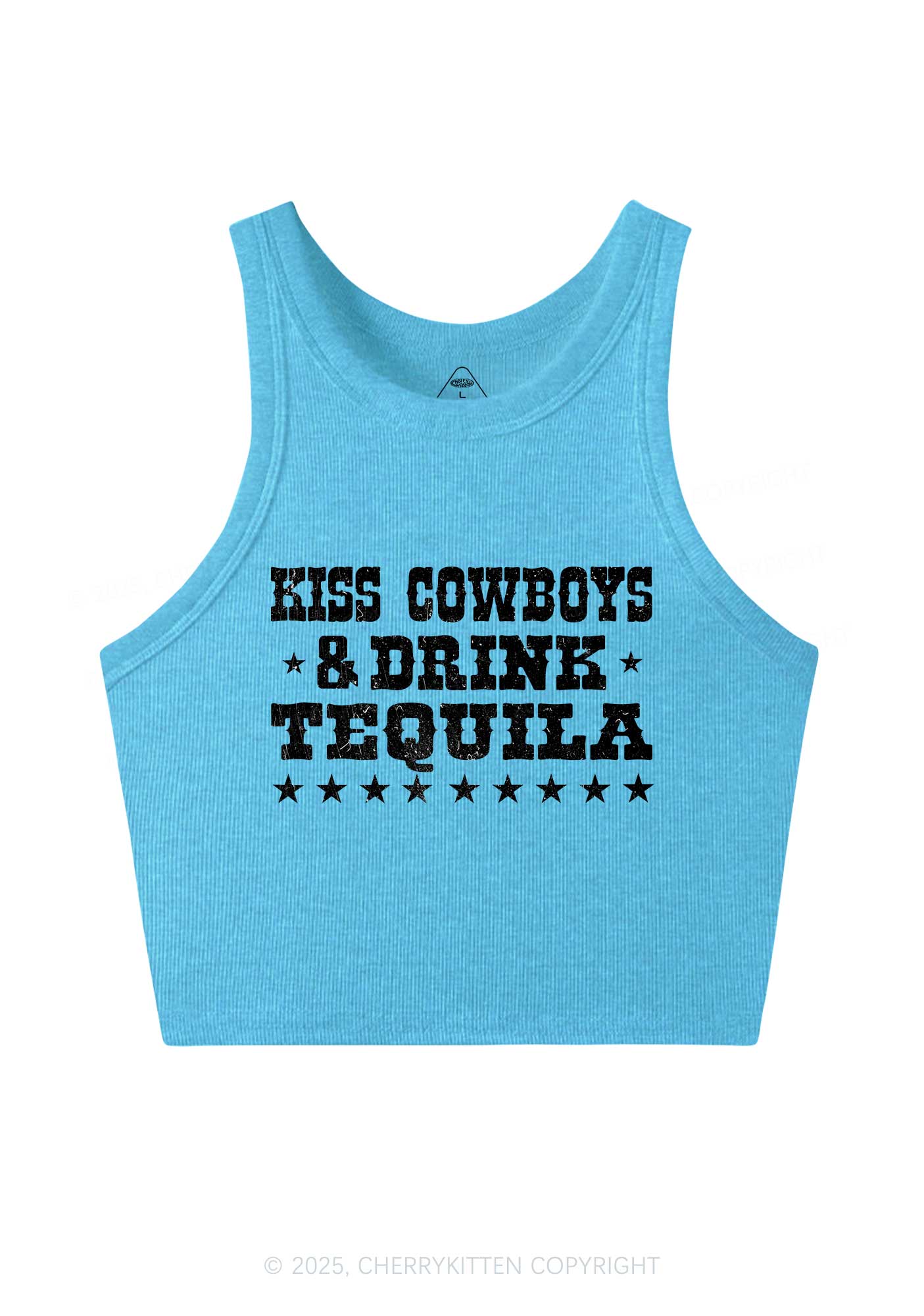 Kiss Cowboys Y2K Crop Tank Top Cherrykitten