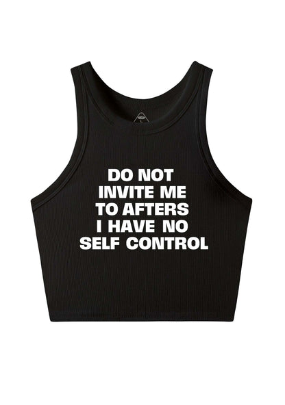 Do Not Invite Me To Afters Y2K Crop Tank Top Cherrykitten