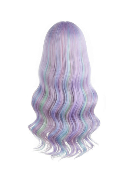 Long Curly Rainbow Hair Y2K Full Wigs Cherrykitten