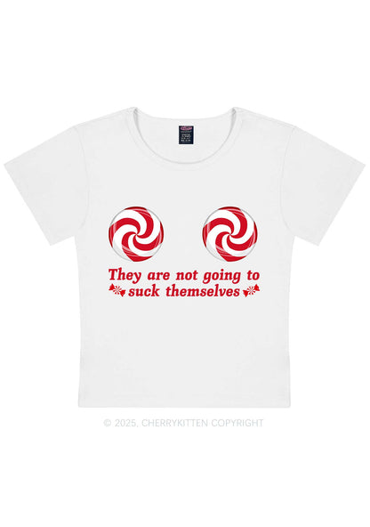Christmas Suxk Themselves Y2K Baby Tee Cherrykitten