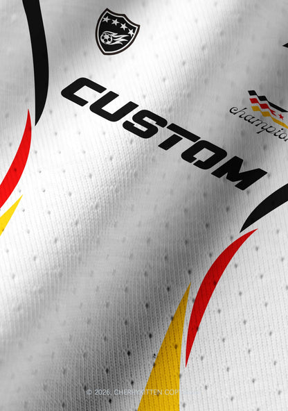 Custom Germany Flag Color Y2K Crop Football Jersey Shirts Cherrykitten