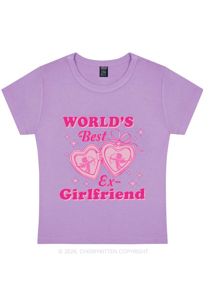 Worlds Best Ex GF Valentine's Day Y2K Baby Tee Cherrykitten
