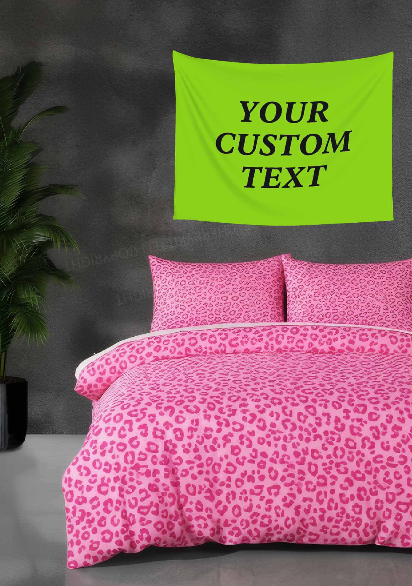 Custom Text Flag Y2K Tapestry Cherrykitten