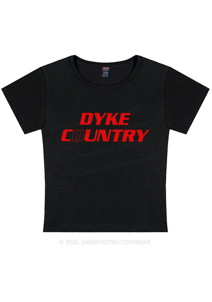 Dyke Country Pride Y2K Baby Tee Cherrykitten