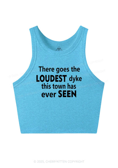 The Loudest Dyke Y2K Crop Tank Top Cherrykitten