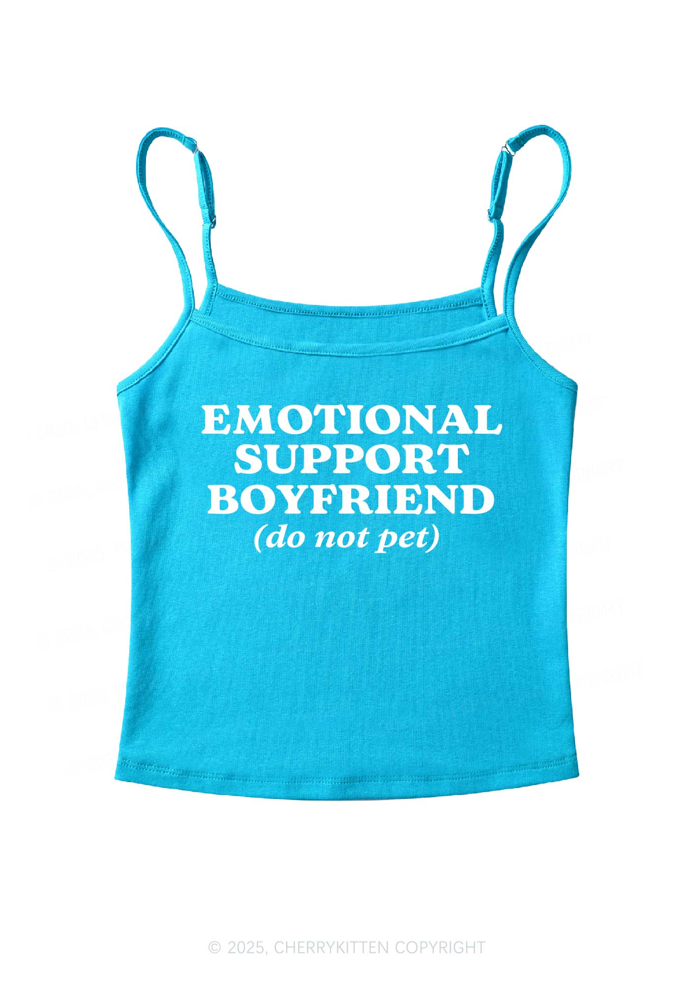 Emotional Support Boyfriend Valentine's Day Y2K Spaghetti Strap Cami Cherrykitten