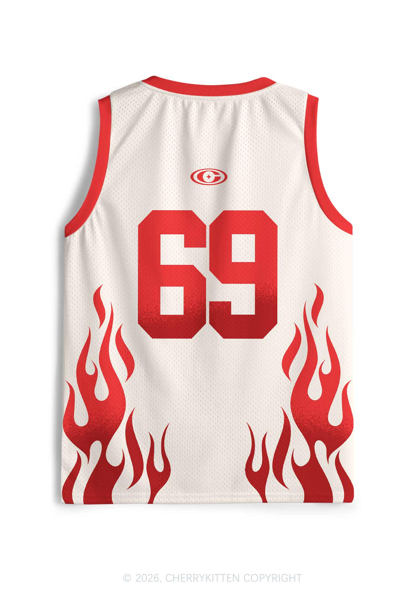 Creamy White Custom GF BF Photo Y2K Sport Jersey Tank Cherrykitten